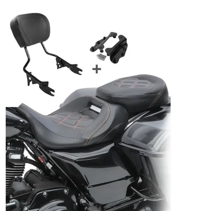 Seat Set fits for Harley Davidson Road Glide 15-19 with Sissybar and docking kit Craftride S-AB4
