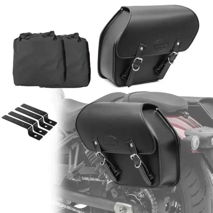 Set 2x Saddlebag + bracket compatible with Yamaha XVS 1100 A Drag Star Classic Craftride Fargo