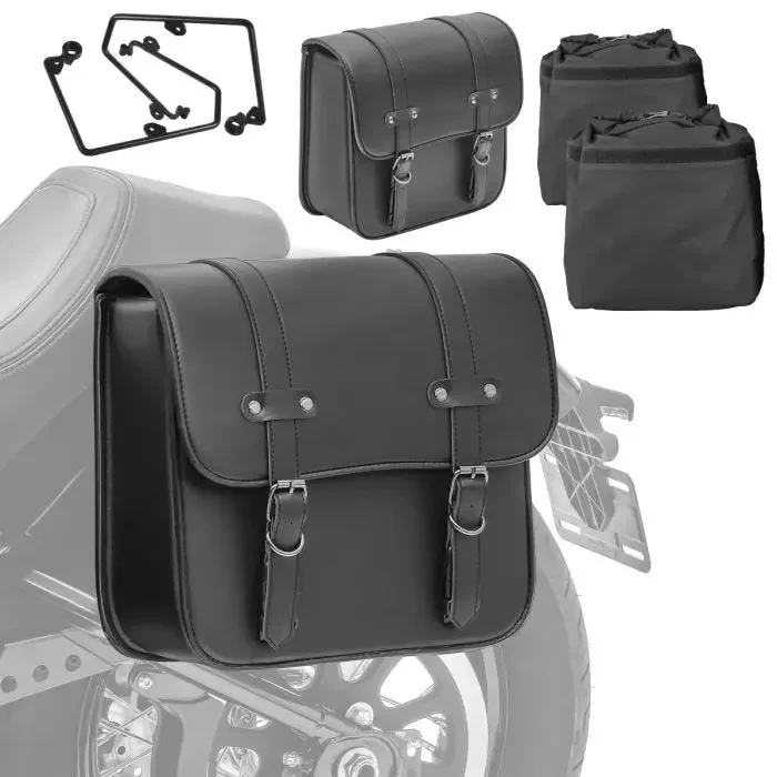 Set 2x Saddlebag + support compatible with chopper / custombikes Forty-Eight 48 10-15 Craftride RNO-P