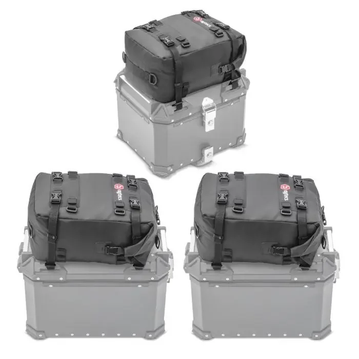 Set 3x Pannier Lid Bag compatible with Ducati Scrambler Night Shift top box Bagtecs KH2