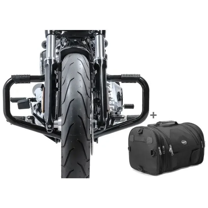 Set Crash Bar 38mm with Tail bag RB1 Craftride compatible with chopper / custombikes Breakout 18-19