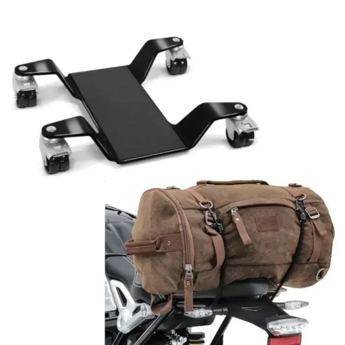 Set Dolly Mover for Centre Stand Mover II max. 400 kg + Tail Bag Vintage 25L Canvas Backpack Duffle Roll Bag brown