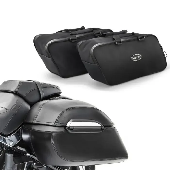 Set Hard Saddlebag Craftride K3 33L + Liners fits for Harley Davidson Road King