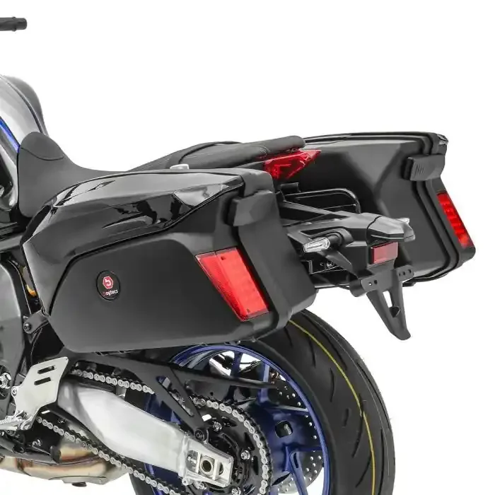 Set panniers + rack compatible with KTM 1290 Super Duke GT side cases Bagtecs PX74BL black LED