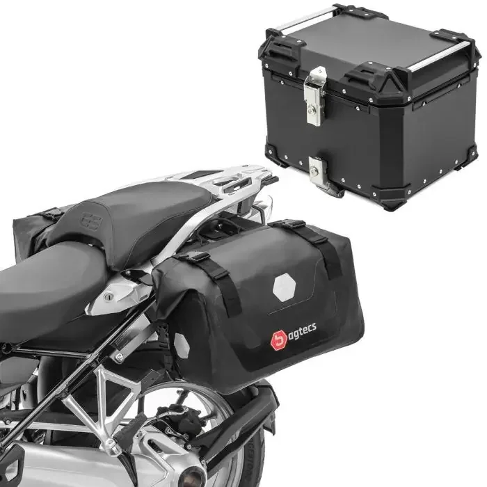 Set Saddlebags RB25 compatible with Triumph Tiger 900 with Top Box XB45 45L
