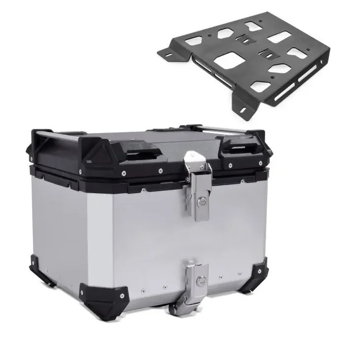 Set top case + luggage rack pour compatible with KTM 790 Adventure / R 19-21 silver Bagtecs XB55