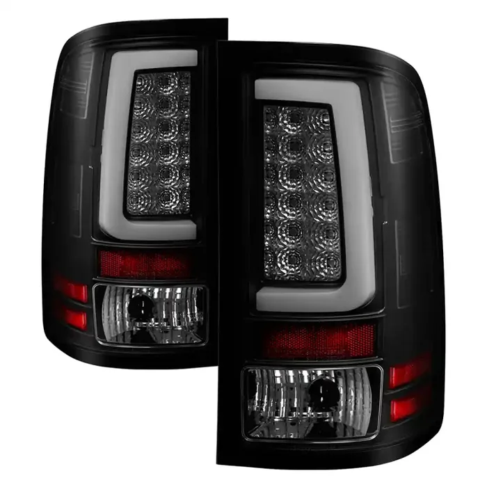 Spyder 07-13 GMC Sierra 1500 V2 Light Bar LED Tail Lights – Blk Smoke (ALT-YD-GS07V2-LBLED-BSM)