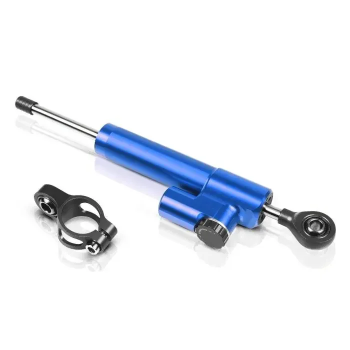 Steering damper compatible with Triumph Bonneville T120 / T100 Steering stabilizer Zaddox LD1 blue