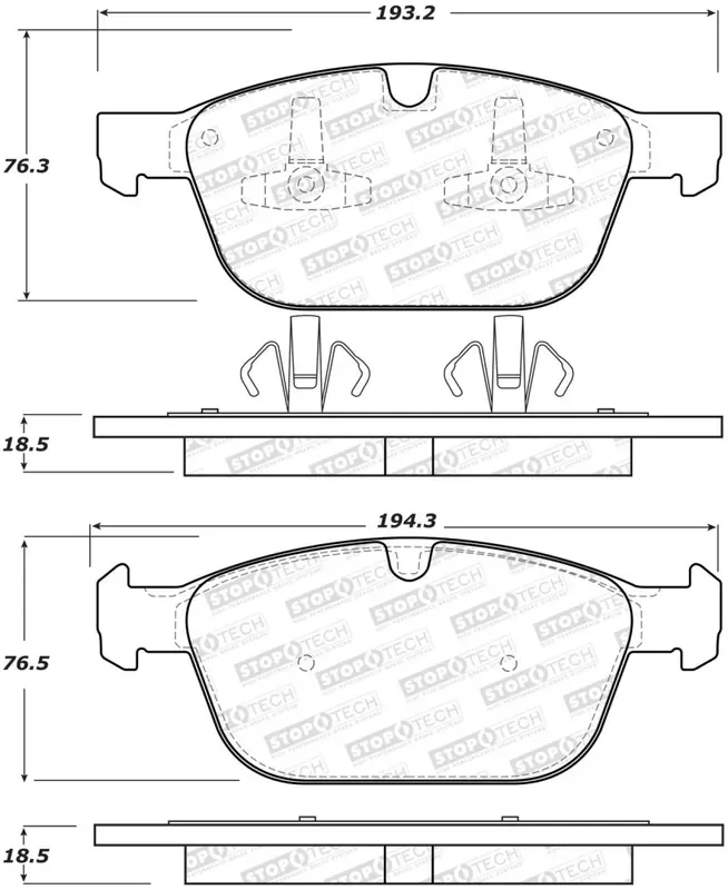 StopTech Street Brake Pads – Rear