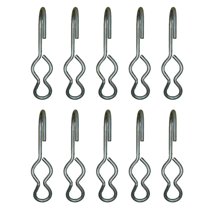 Ten Pack Set of SJ Hooks Designed For Rubber Ropes Shock Cords Cargo Control