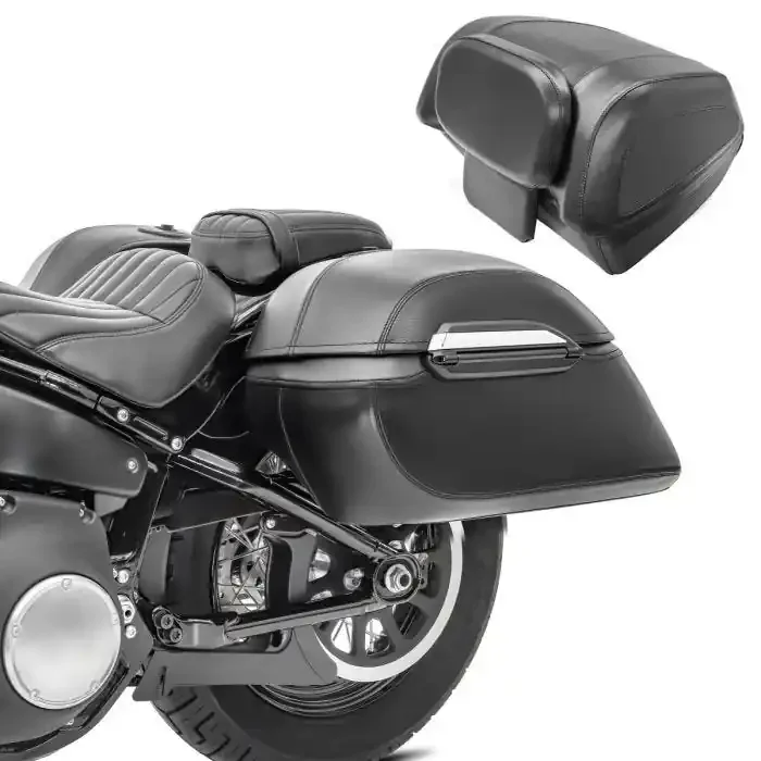 Top Box Set compatible with Kawasaki Vulcan 900 Classic / Custom with Saddlebag TK3 Craftride