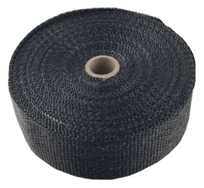 Torque Solution Fiberglass Exhaust Wrap Universal 1inx50ft – Black