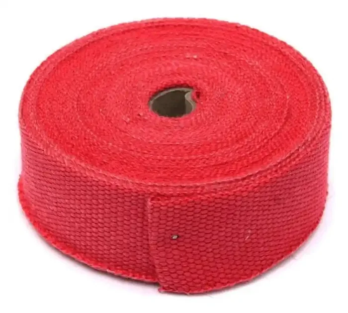 Torque Solution Fiberglass Exhaust Wrap Universal 2inx25ft – Red