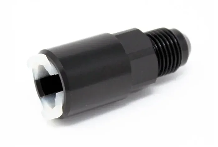 Torque Solution Push-On Quick Disconnect Adapter Fitting 5/16in SAE to -6AN Male Flare