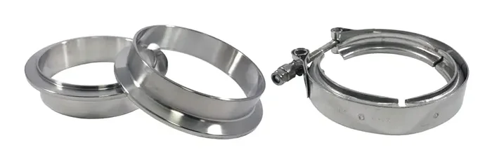 Torque Solution Stainless Steel V-Band Clamp & Flange Kit – 5in (127mm)