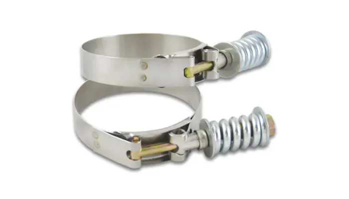 Vibrant SS T-Bolt Clamps Pack of 2 Size Range 3.22in to 3.52in OD For use w/ 3in ID Coupling