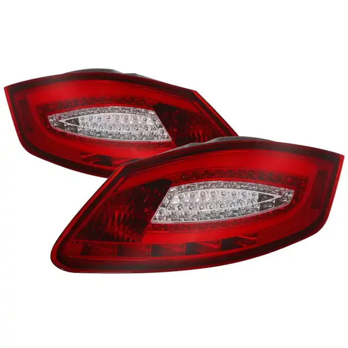 xTune Porsche 987 Cayman 06-08 / Boxster 05-08 LED Tail Lights – Red Clear ALT-ON-P98705-LED-RC